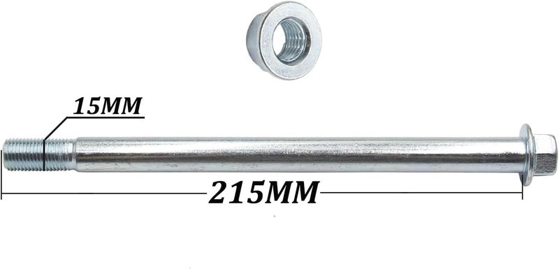 Greesp 15mm Pit Bike Wheel Axle Bolt Swing Arm Bolt for Pro PRO Trail Dirt Bike ATV Quad Motorcycle (AXLE LENGTH 215mm) - Image 2